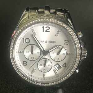 Michael Kors Silver Tone Oversized Stainless Steel Women’s Watch MK5882